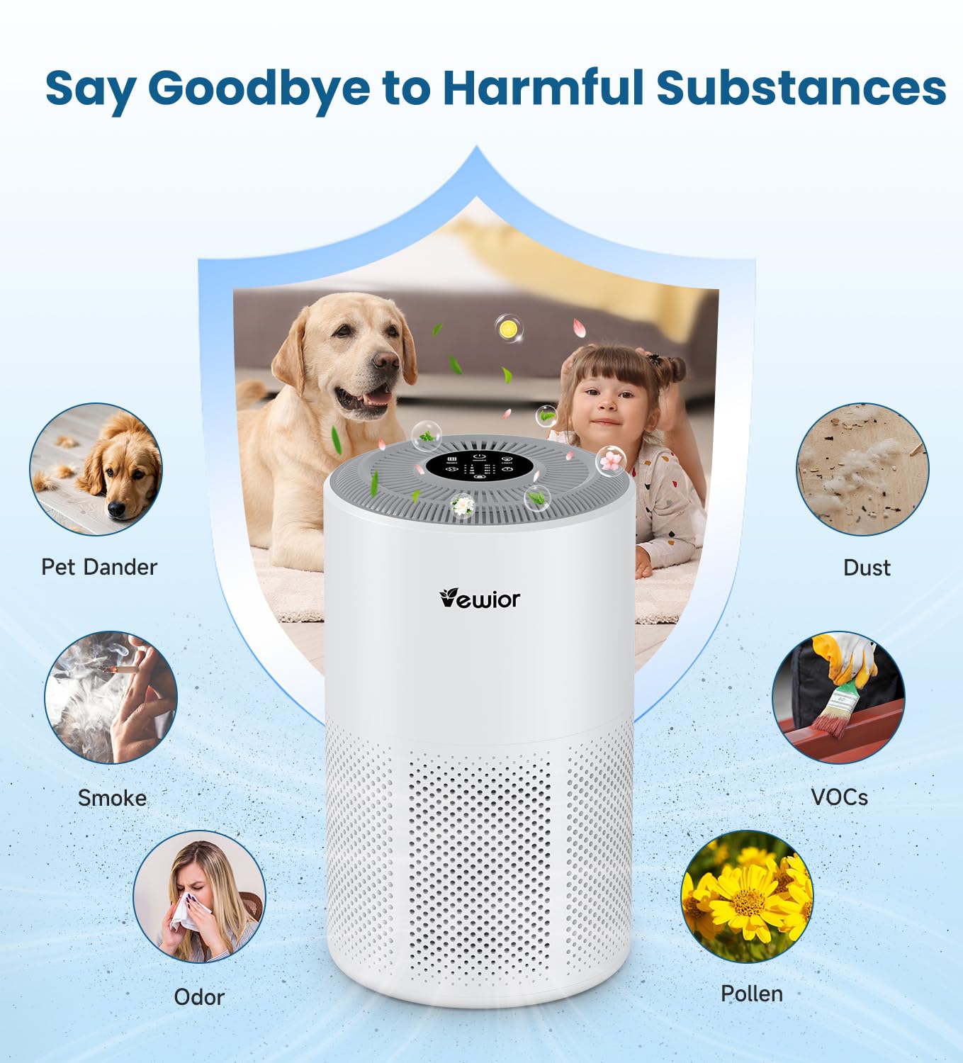 VEWIOR D10N aroma diffuser with fragrance sponge for subtle scent