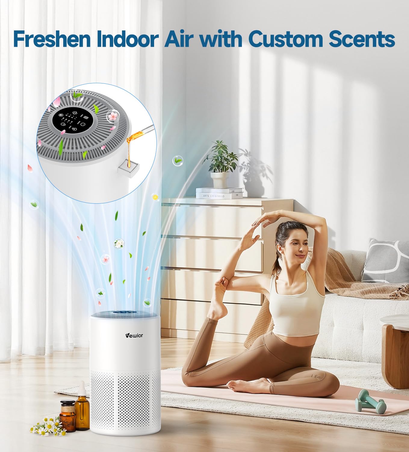 VEWIOR D10N sleep mode runs quietly for undisturbed rest