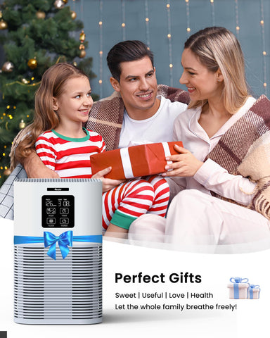 VEWIOR wildfire-ready room with air purifier providing clean air during smoky days
