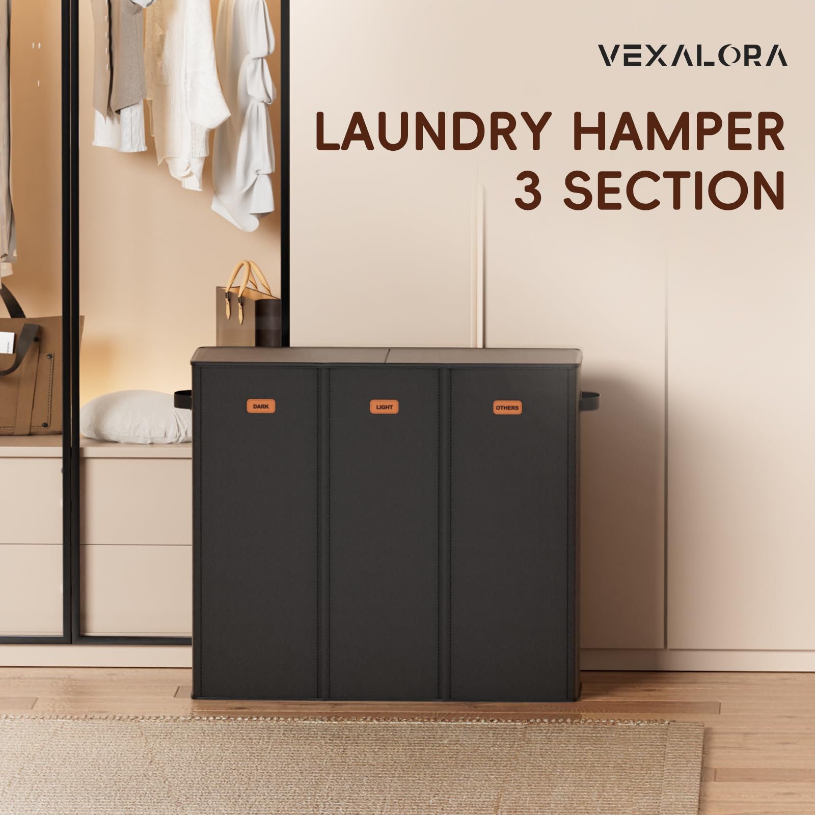 Foldable, space-saving design fits compact rooms.