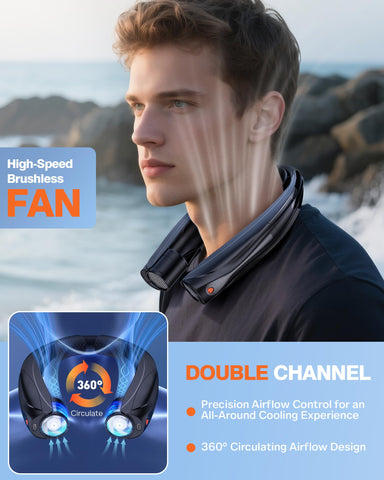 Vexolta neck fan offers 6-speed control for customizable airflow.