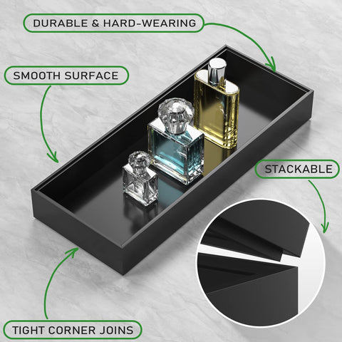 VeyFey bathroom counter organizer tray keeps bottles in place