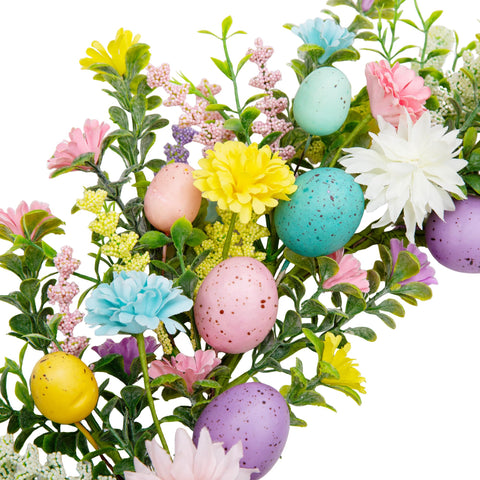 VGIA wreath in window display adds festive spring ambiance