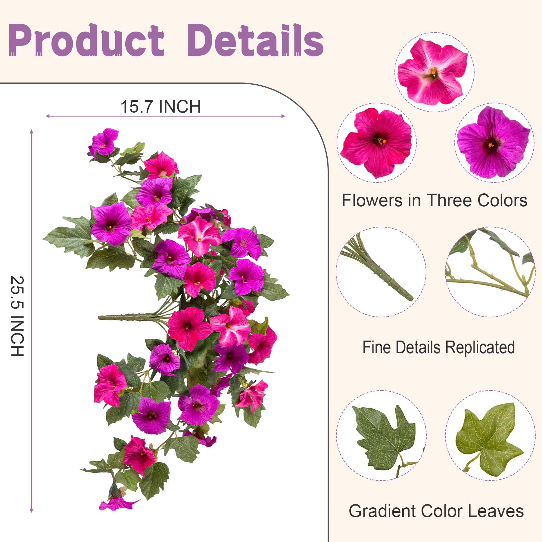 VGNQA indoor outdoor petunia arrangement requiring no watering or pruning.