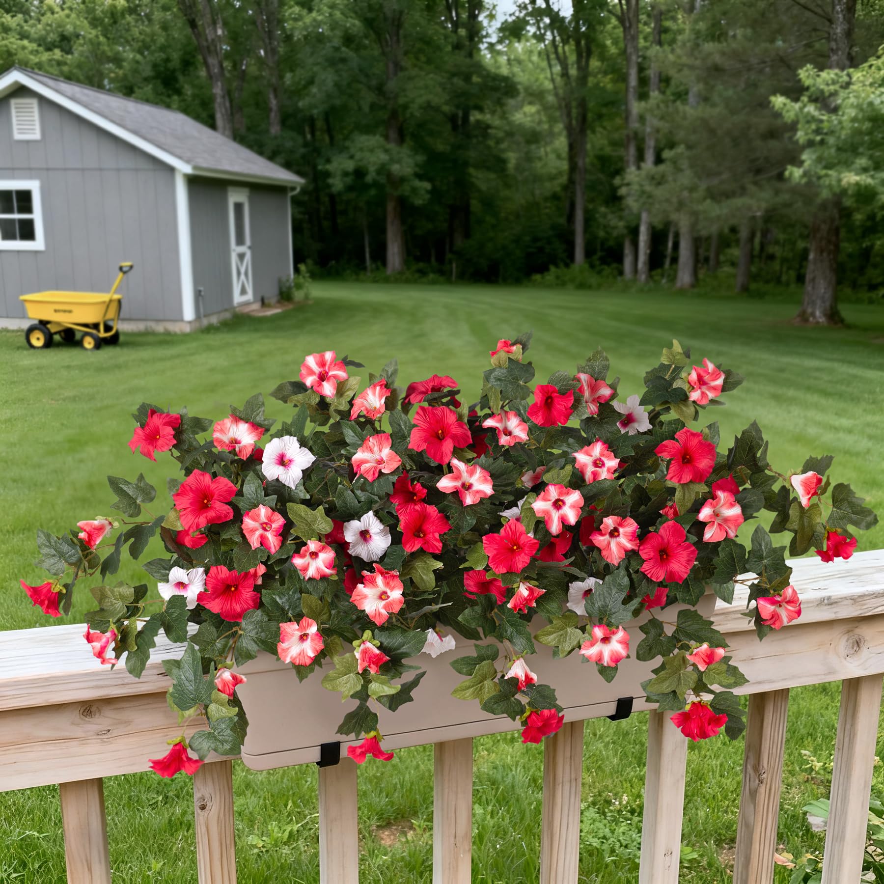 VGNQA UV-resistant petunia flowers for long-lasting outdoor decor