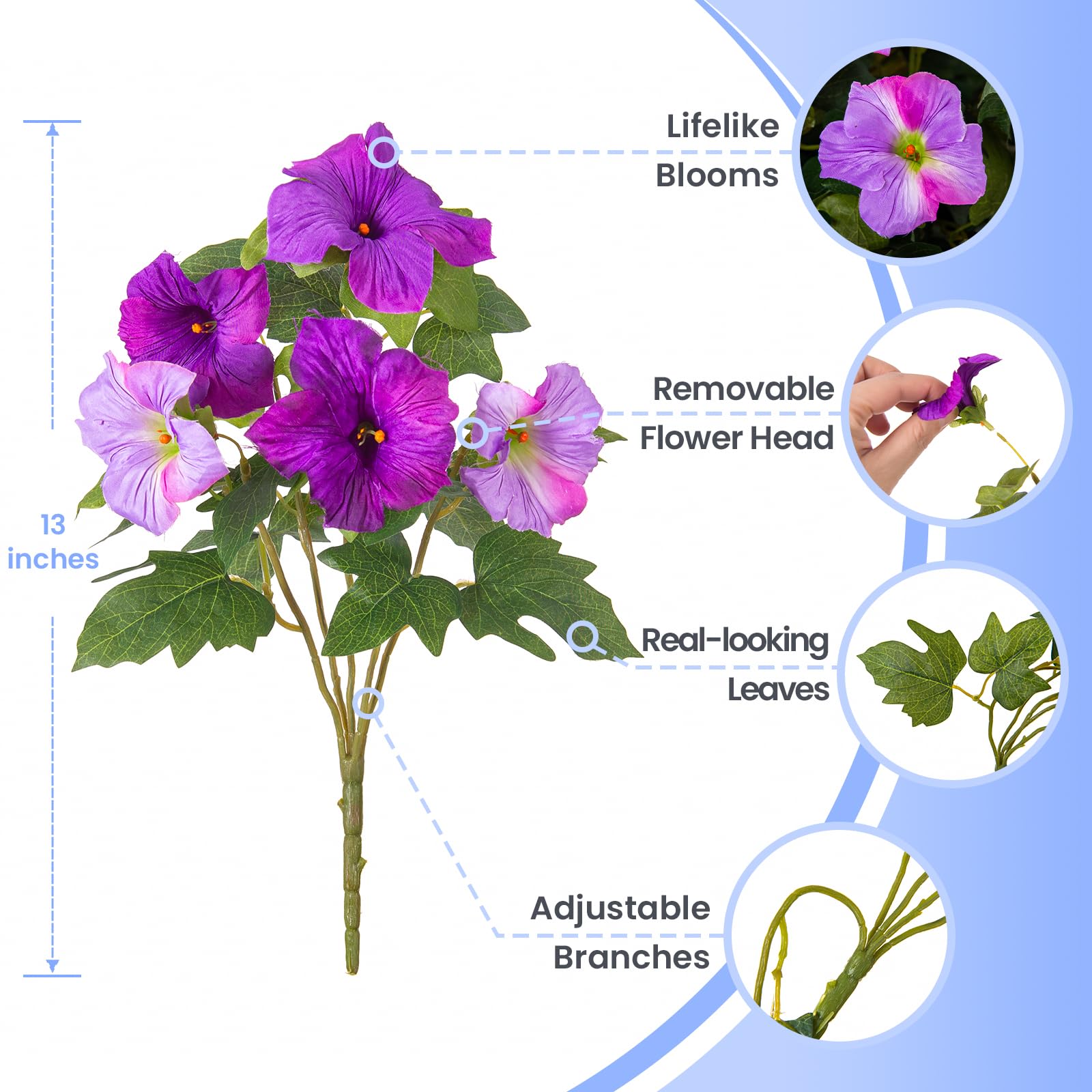 VGNQA petunia flowers resist fading, keeping color vibrant through seasons