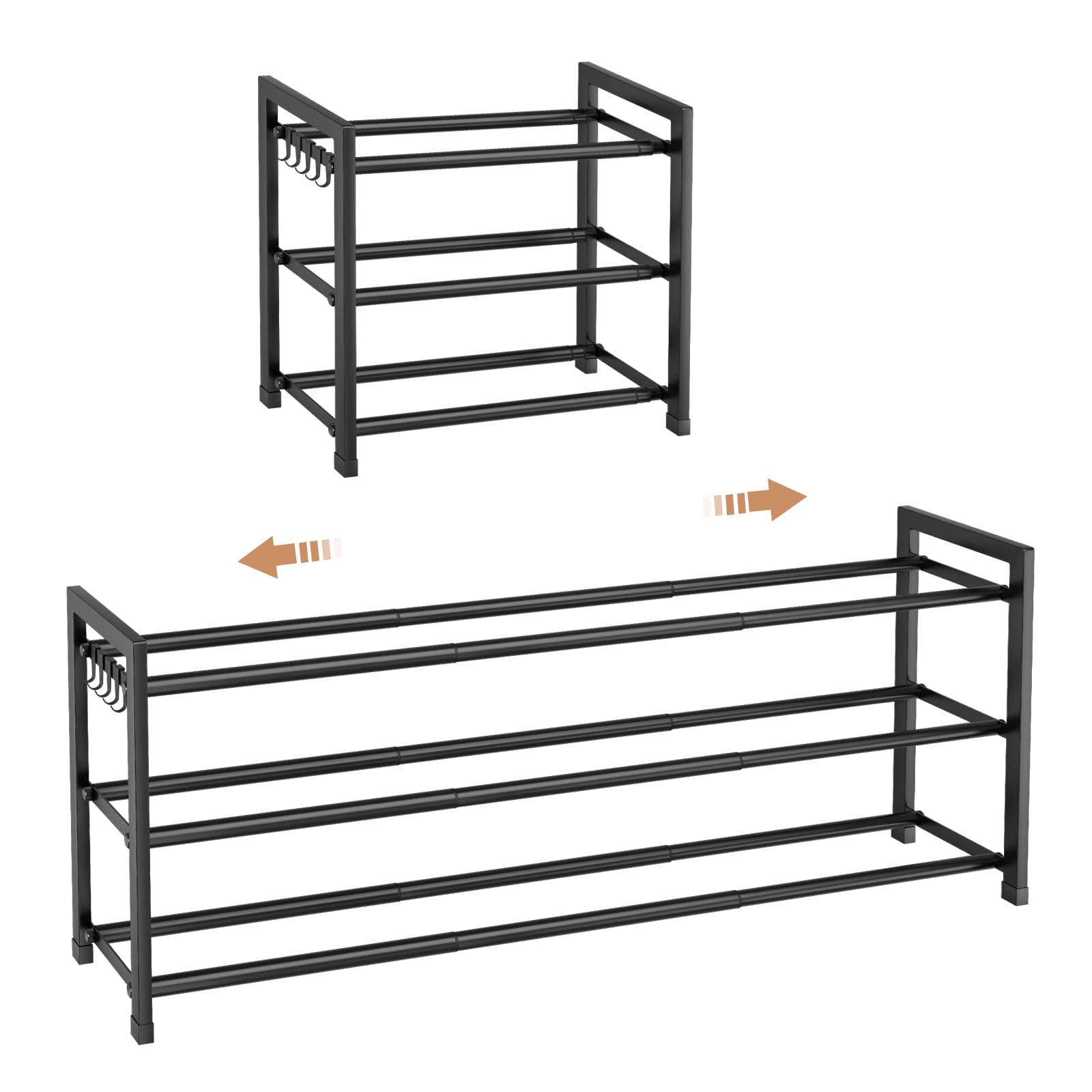 VGOBLO Expandable Shoe Rack placed in an entryway for organized footwear