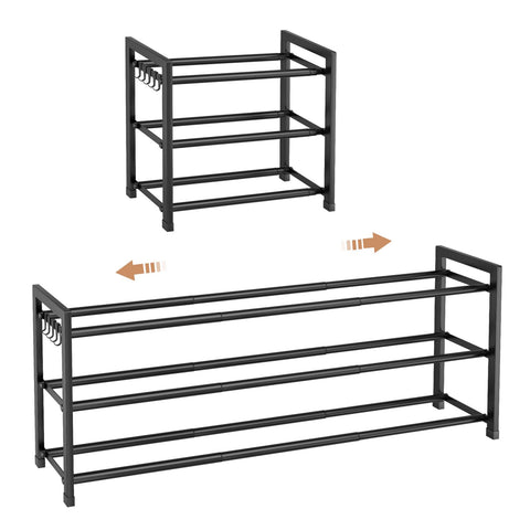 VGOBLO Expandable Shoe Rack placed in an entryway for organized footwear