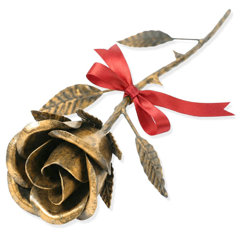 VGYGLS bronze rose close-up showing lifelike petals and lasting beauty