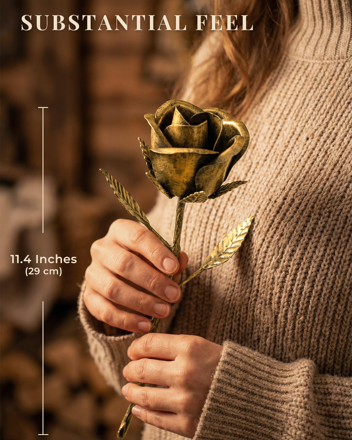 VGYGLS bronze rose petal detail reveals artisanal craftsmanship