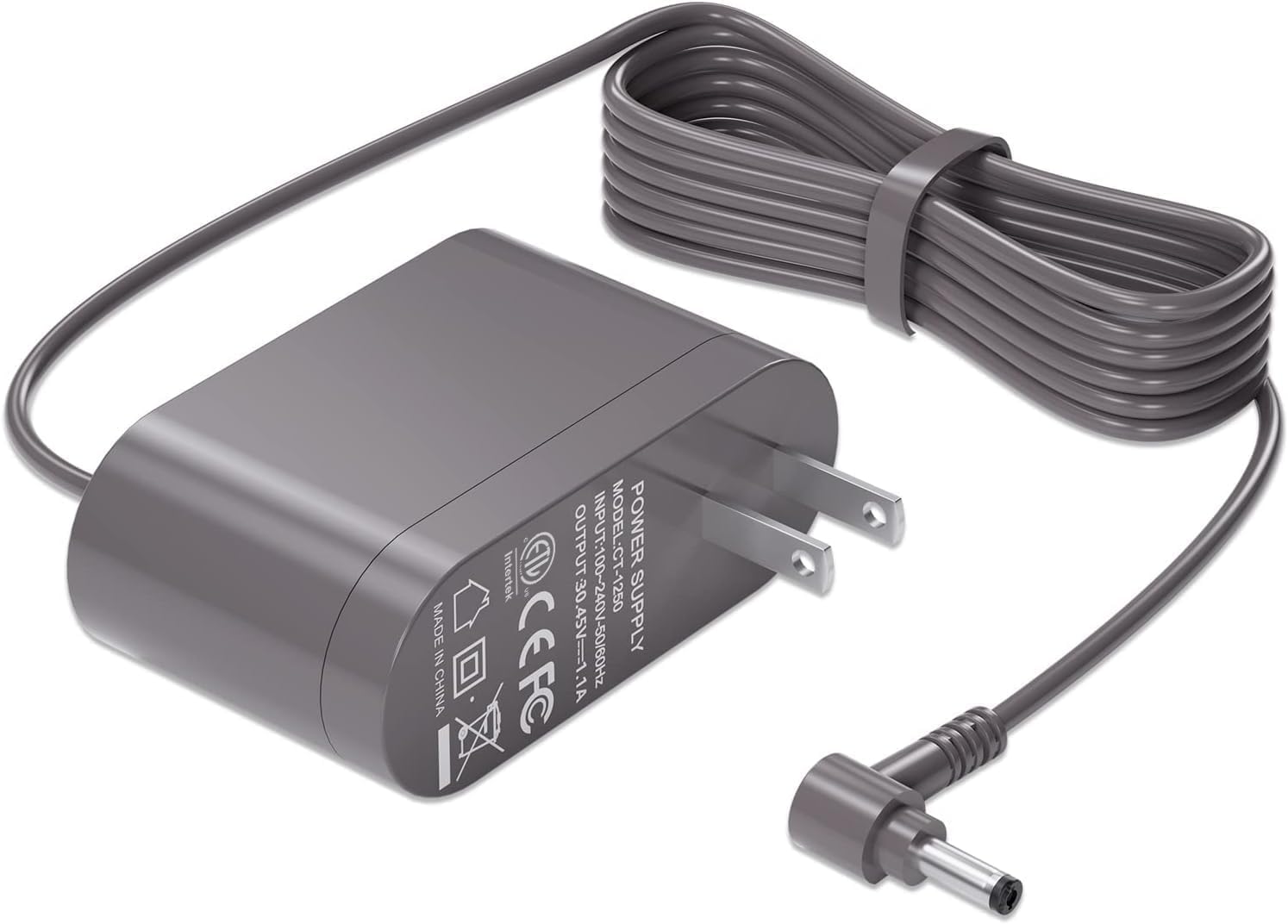 vhbw Dyson charger with 4.8 mm by 1.7 mm port for reliable charging