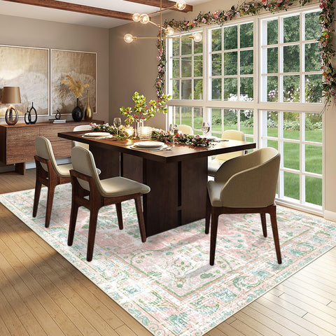 Ultra-soft Vhong rug offers comfortable footing for reading by the fire.
