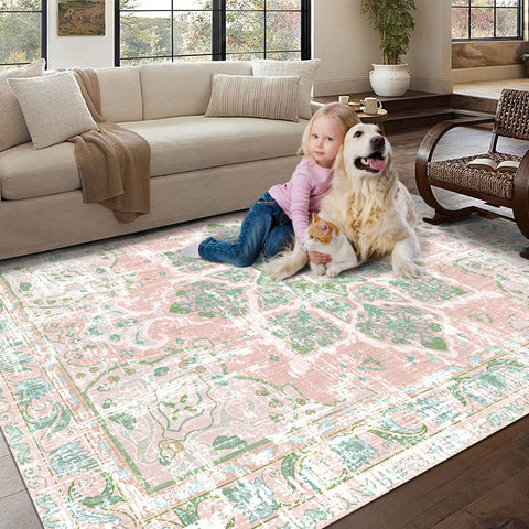 Vhong rug with anti-slip backing keeps nursery safe and tidy.