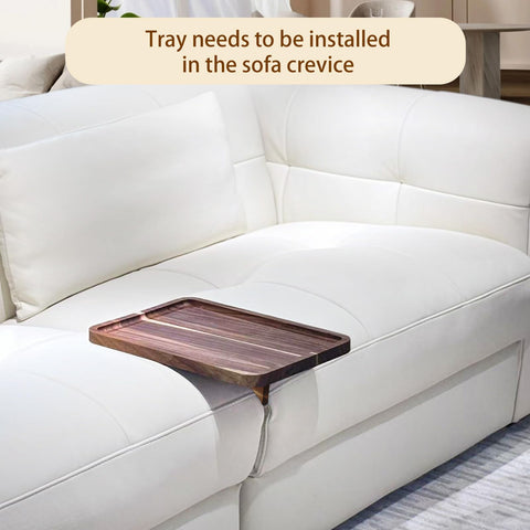 Vibaruta rectangular sofa tray 15x10 inches ideal for plates and books.