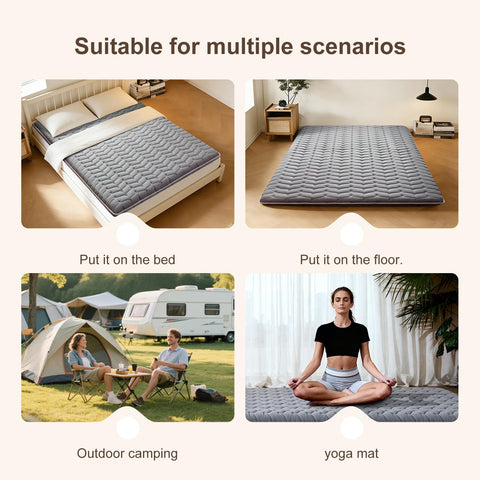 Vibe Bear bedroom setup shows versatile use as tatami or lounge mat.