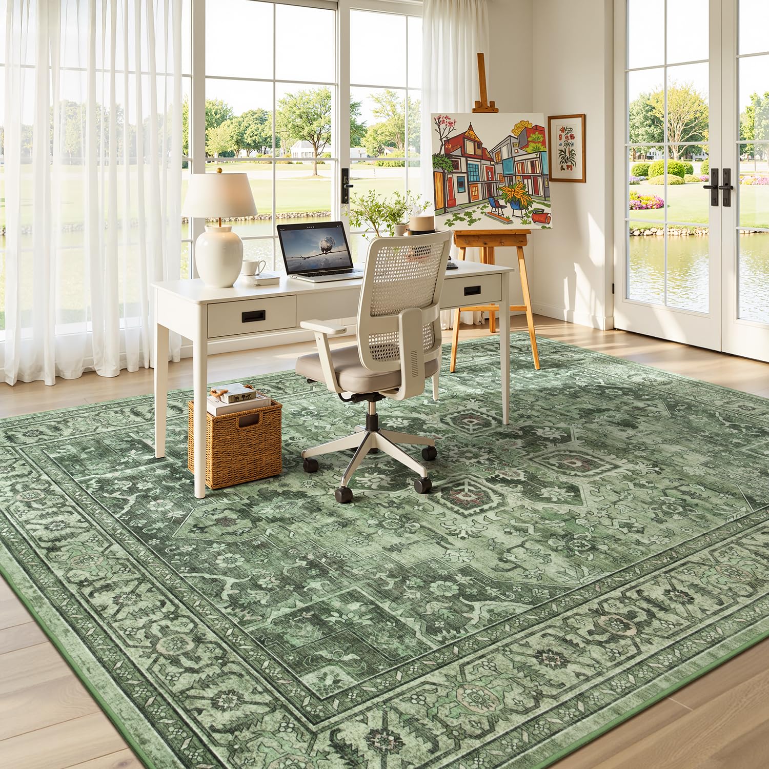 Vibrug durable synthetic fibers resist wear while keeping color and texture