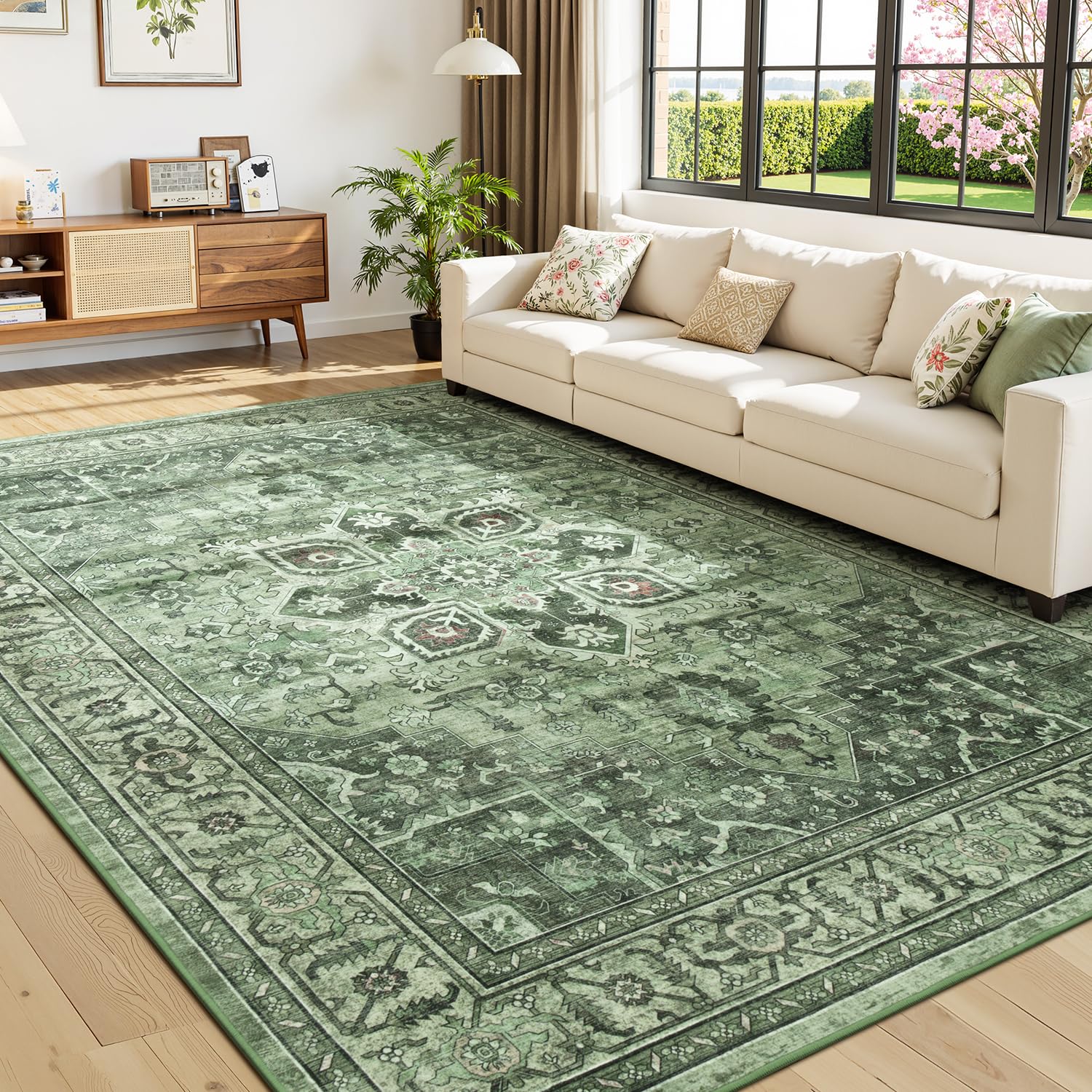 Vibrug soft faux-wool feel low-pile rug offers comfortable underfoot