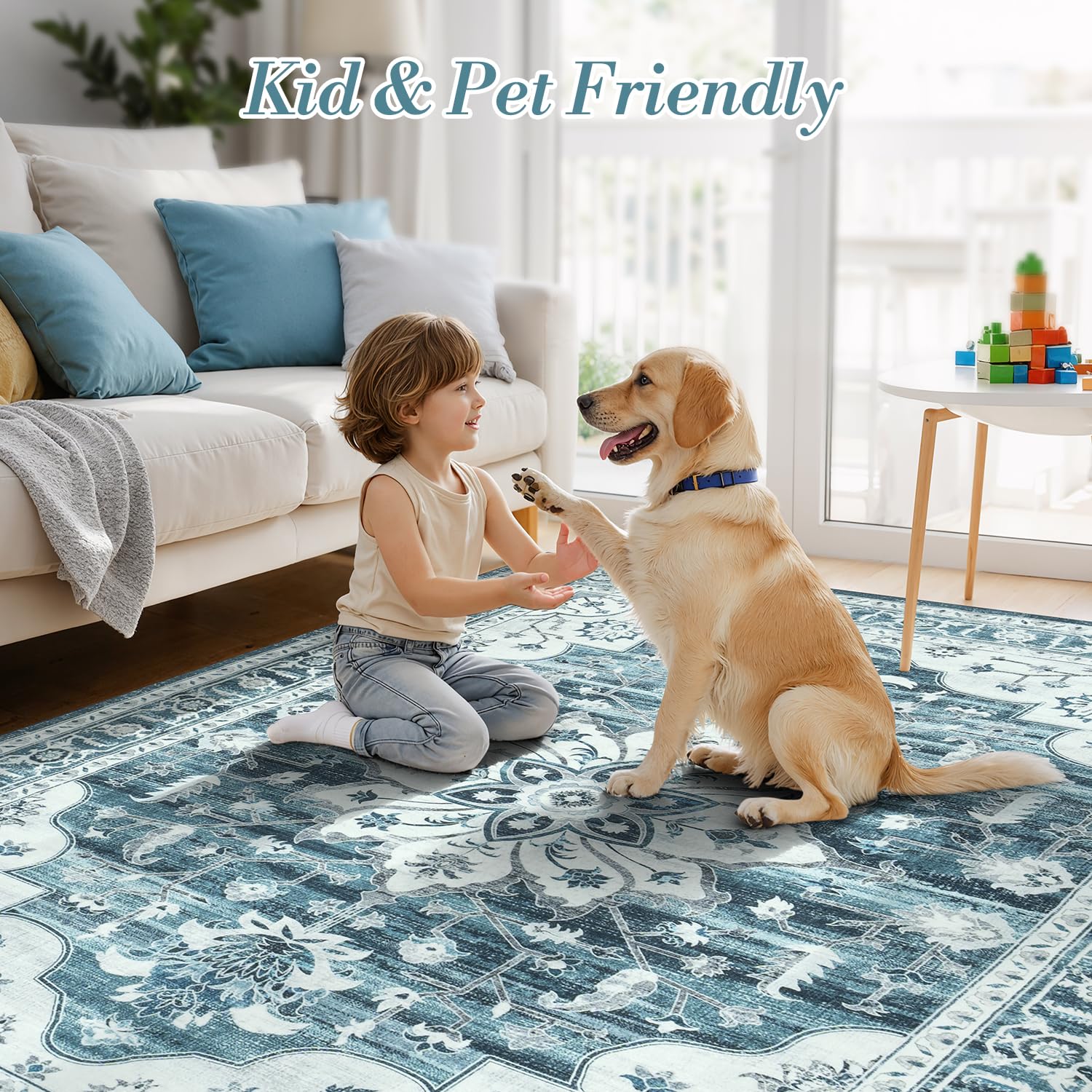 Vibrug versatile rug suits living rooms, dining areas, bedrooms, and home offices.