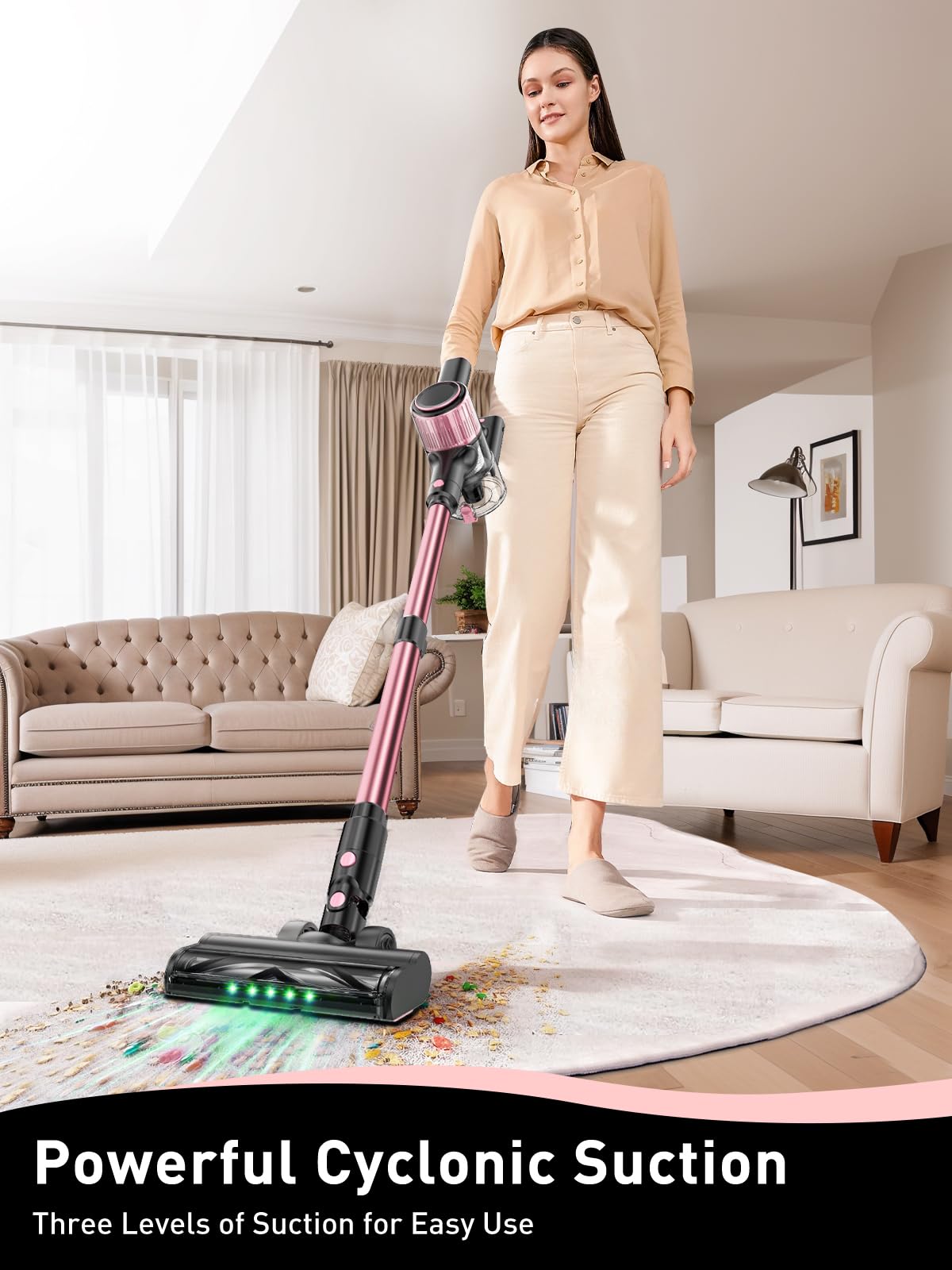 VICEASE 8-in-1 multifunction vacuum adapts to every surface, from floors to upholstery.