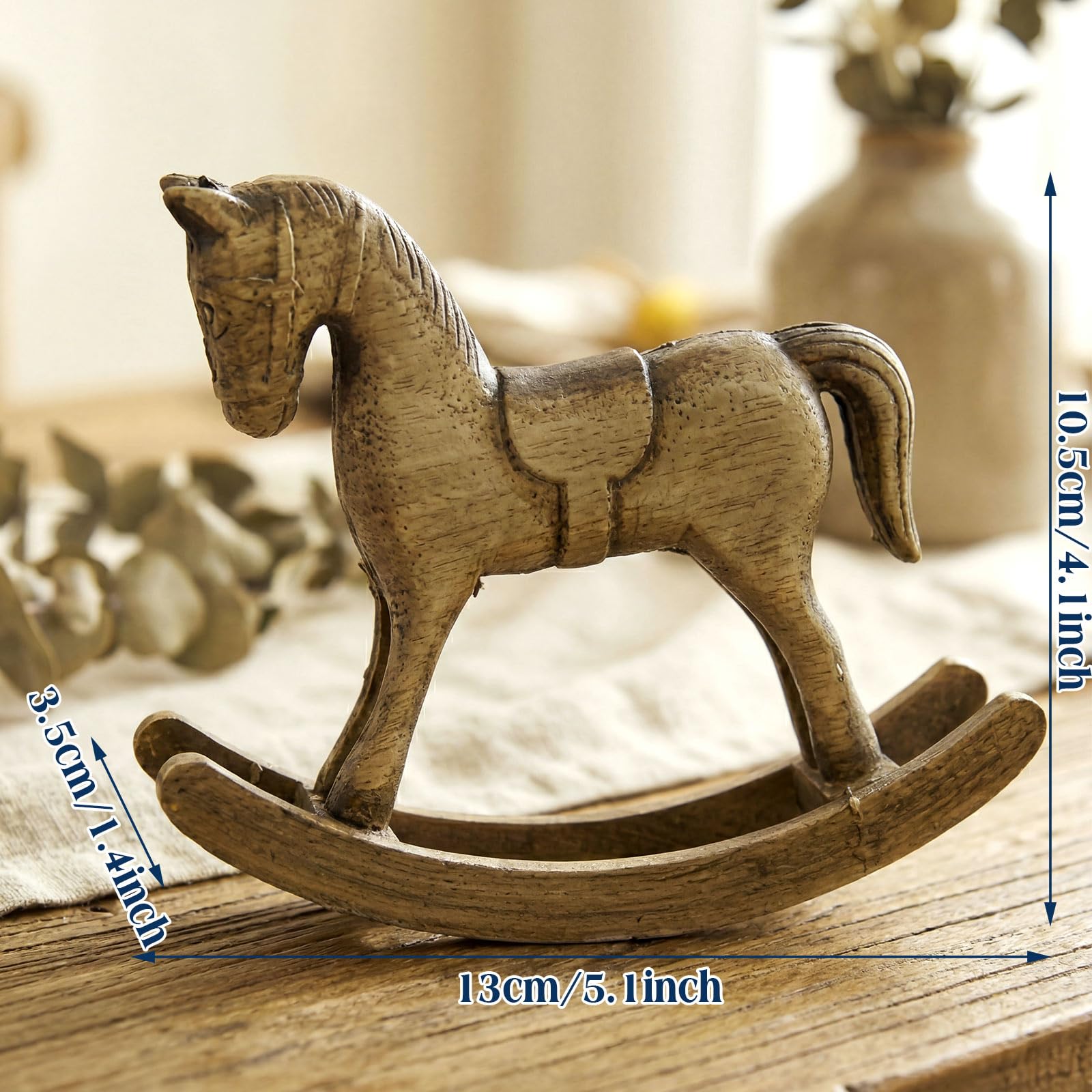 Vicenpal rocking-horse-statues 02 adds cozy warmth to mantels and shelves