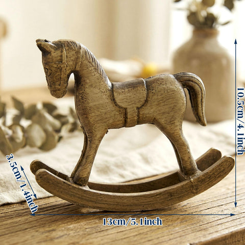 Vicenpal rocking-horse-statues 02 adds cozy warmth to mantels and shelves