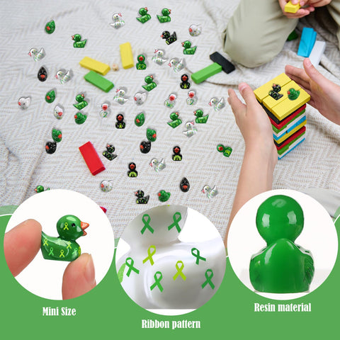 Vicenpal charity event giveaway ducks in green, white, black colors