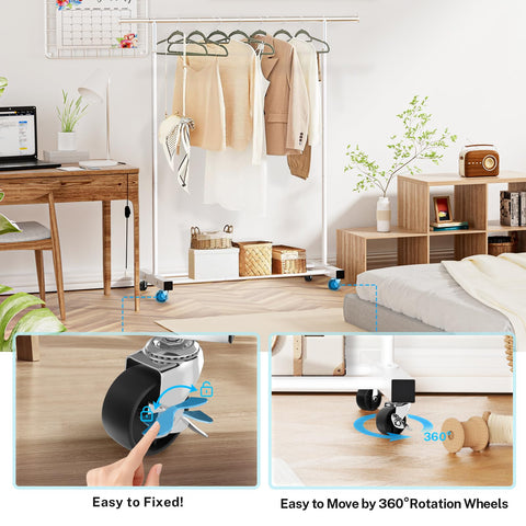VICERII extension rods on the sides add hanging space for accessories