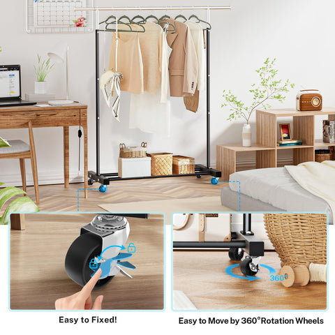 VICERII side extension rods—extra hanging space for scarves and bags.