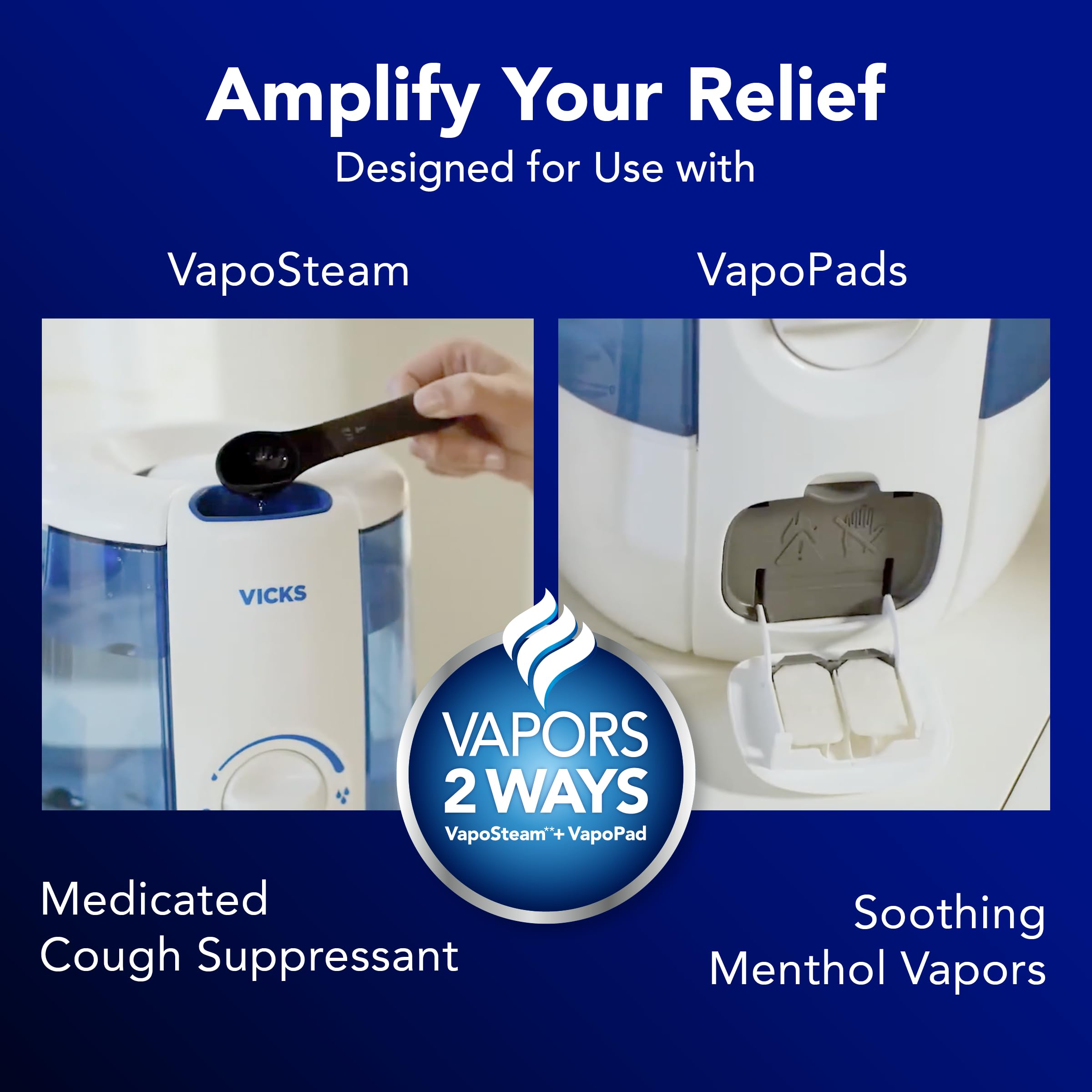 Vicks CoolRelief control panel for quick adjustments before bedtime
