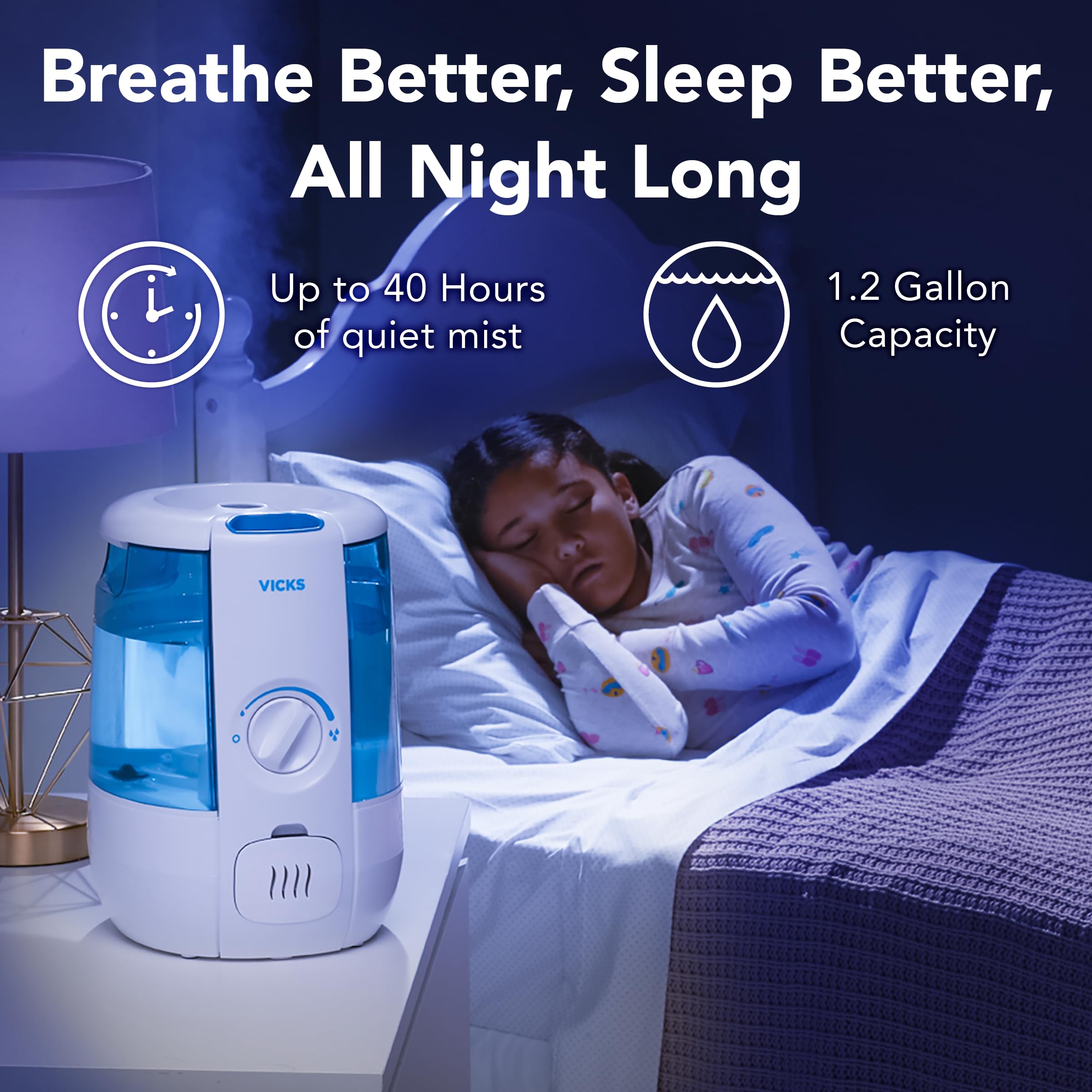 Vicks CoolRelief cool mist humidifier tank removal for easy refills