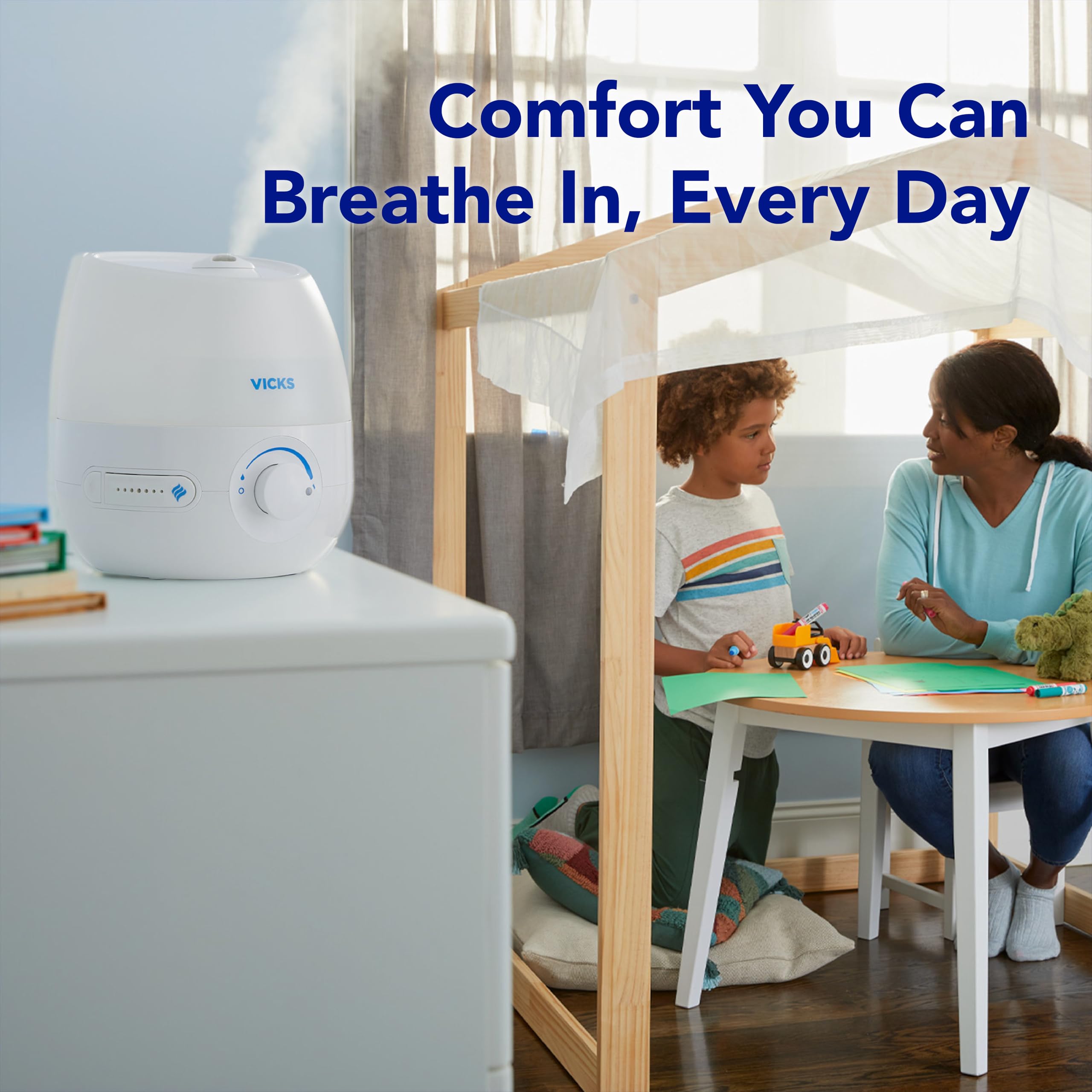 Vicks humidifier wide tank opening for easy filling and cleaning