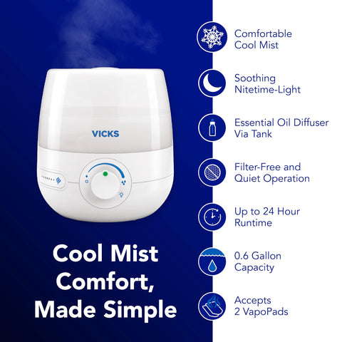 Vicks NaturalCare humidifier mist outlet for even airflow.