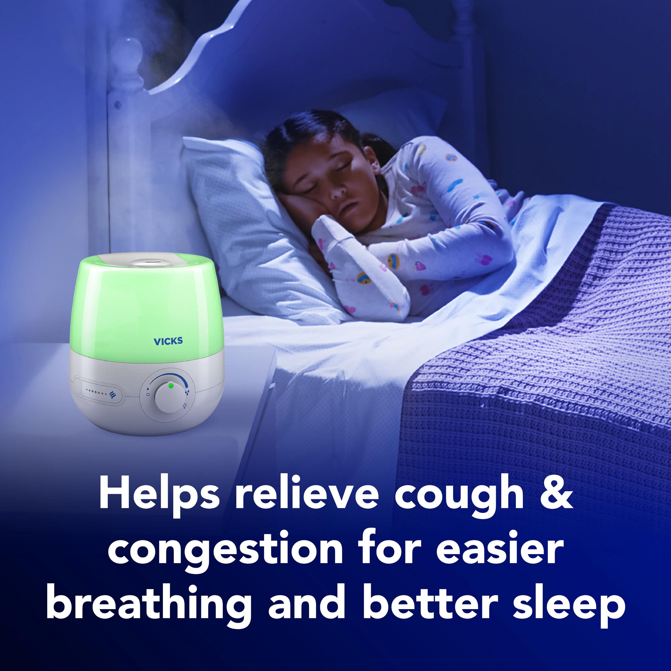 Vicks NaturalCare compact room setup demonstrates small footprint.