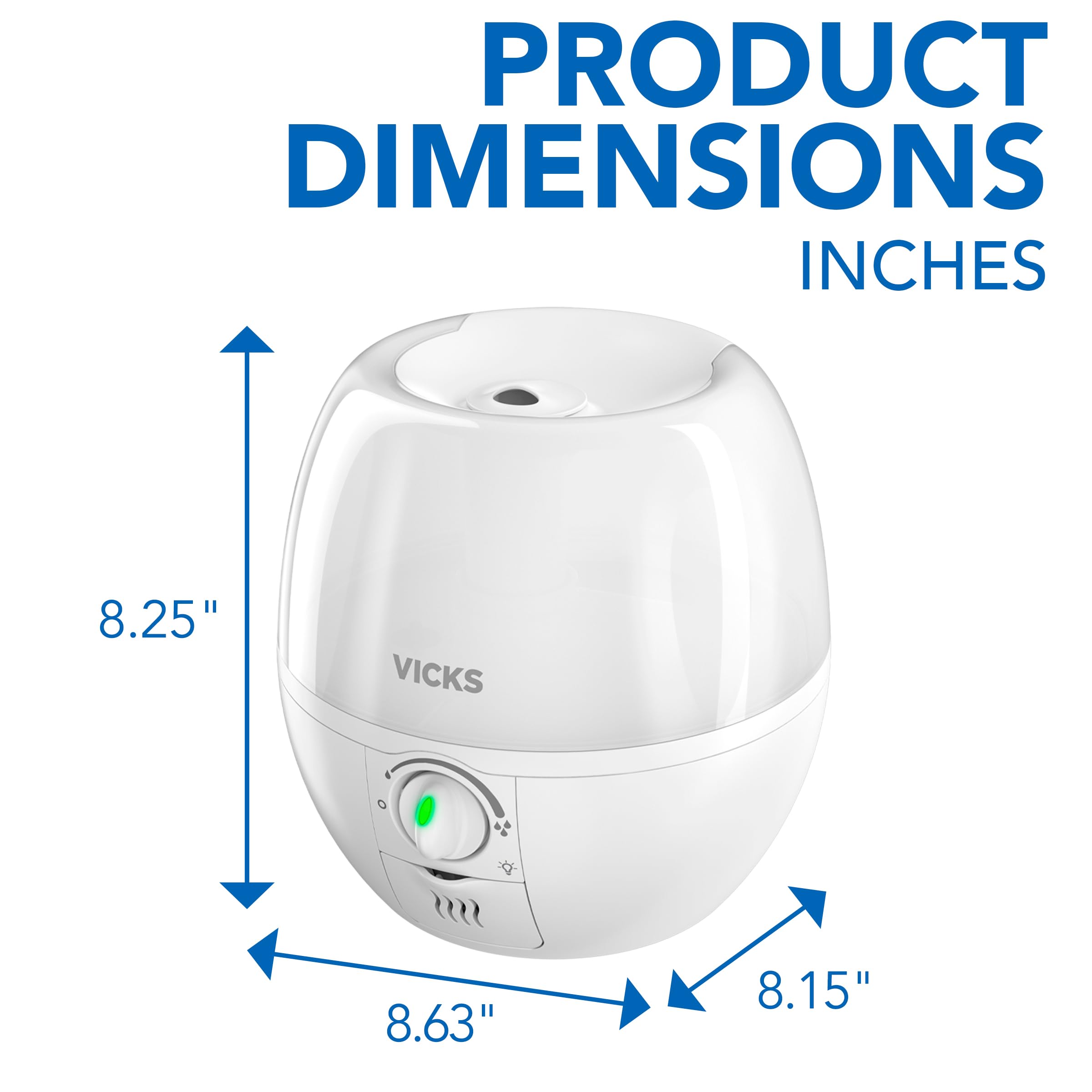 Vicks SleepyTime humidifier auto shut-off for safety and convenience