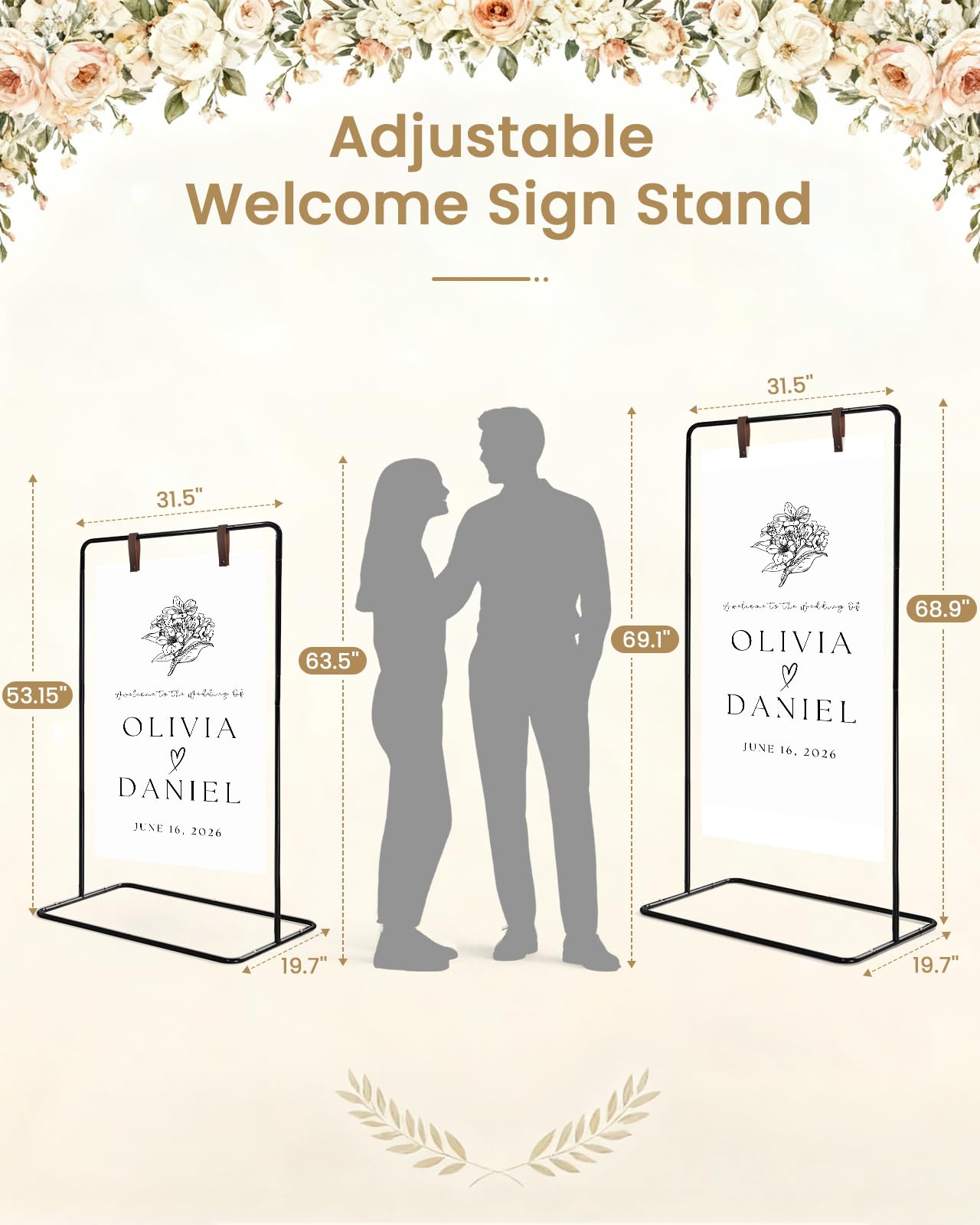 Victawks sign stand with dual ground stakes stabilizing outdoor signage.