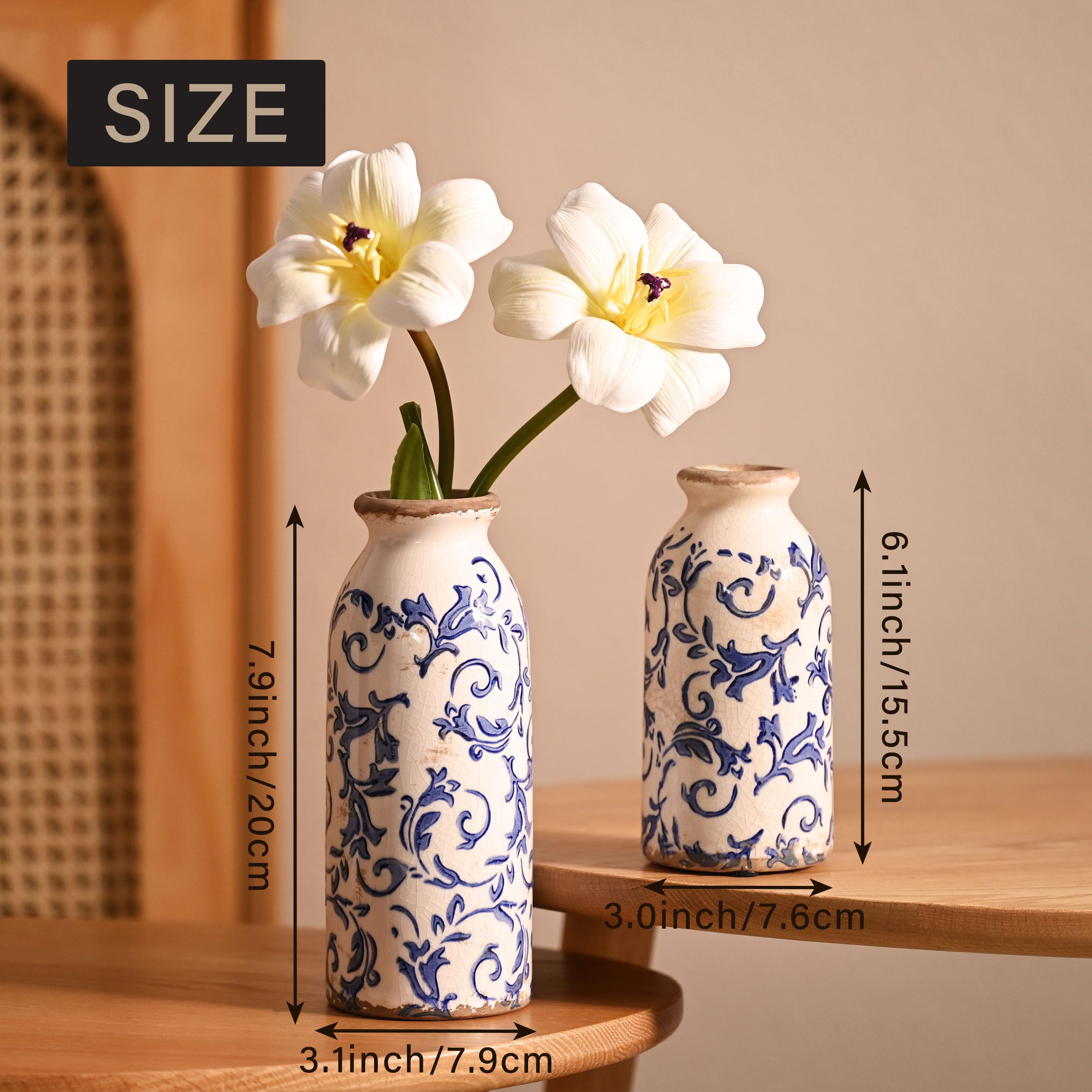 VICTOR & TERESA waterproof glaze prevents leaks when holding fresh flowers.