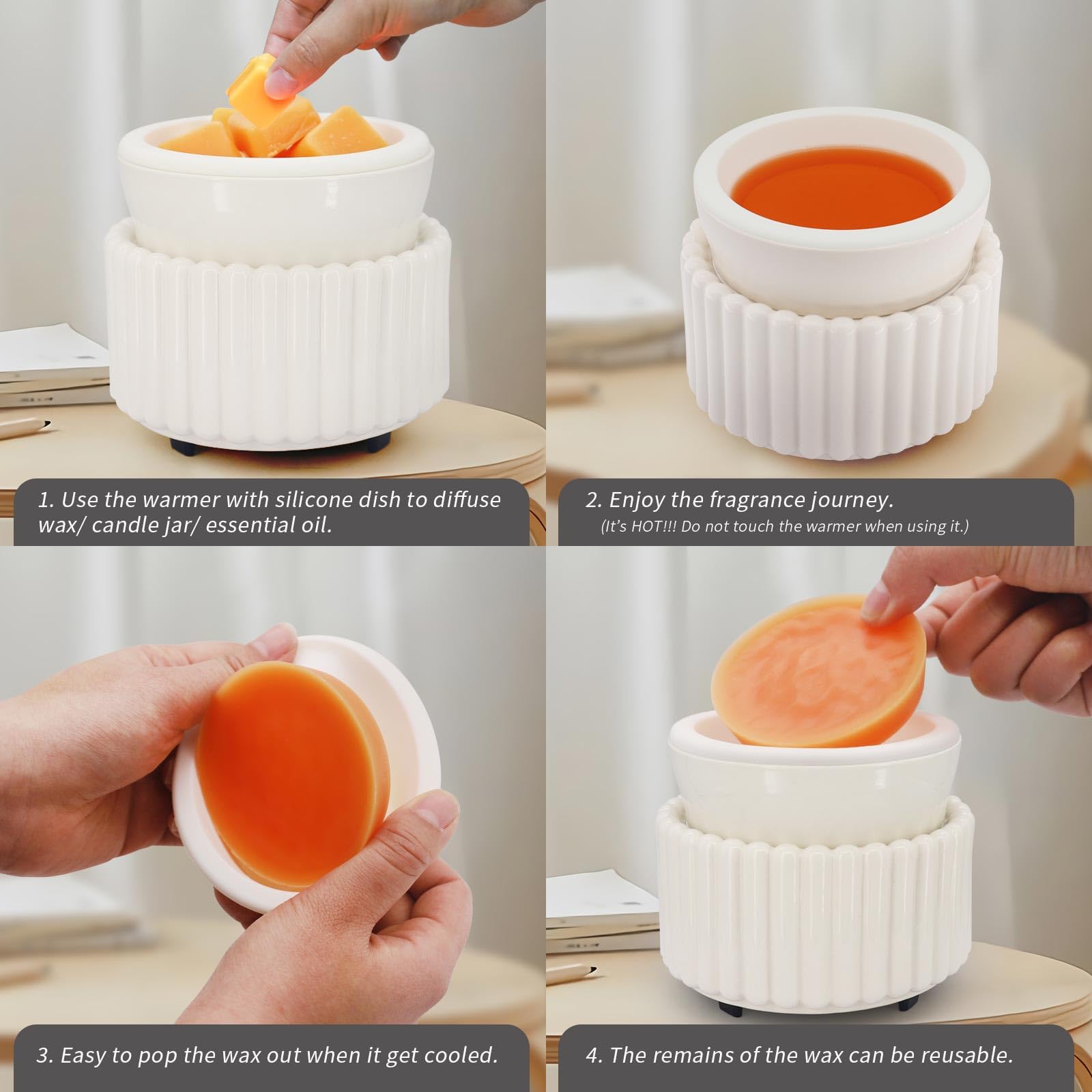 VICTORIA AROMA 3-in-1 functionality supports essential oils, candles, and wax cubes.