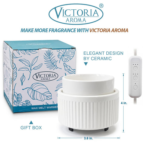 VICTORIA AROMA 3-in-1 wax warmer showcases versatile scent options.