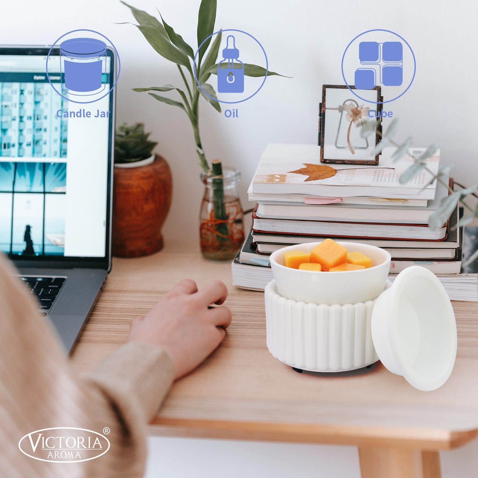 VICTORIA AROMA ceramic dish close-up emphasizes easy cleaning and durability.