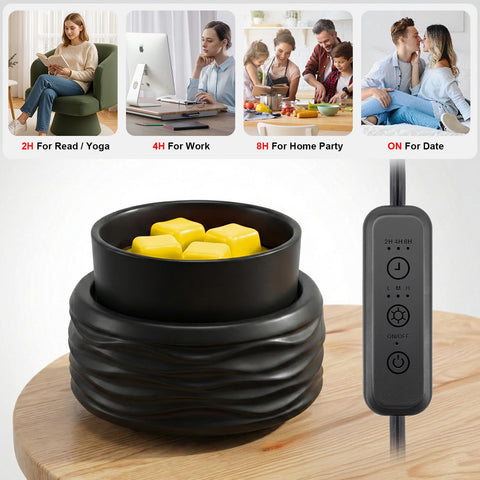 Victoria Aroma ceramic dish is removable for easy wax maintenance