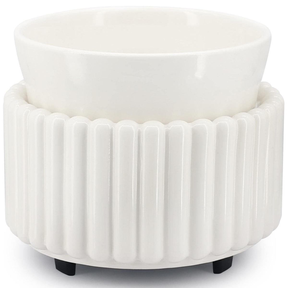 Victoria Aroma ceramic wax melt warmer front view enhances living spaces with fragrance.
