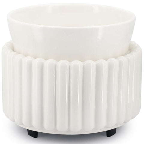 Victoria Aroma ceramic wax melt warmer front view enhances living spaces with fragrance.