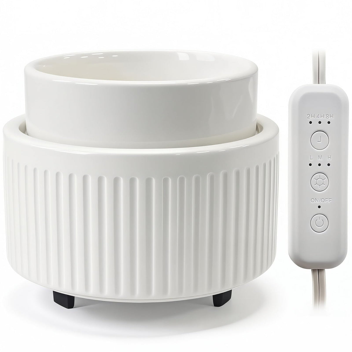 VICTORIA AROMA ceramic wax warmer timer in action for balanced fragrance.