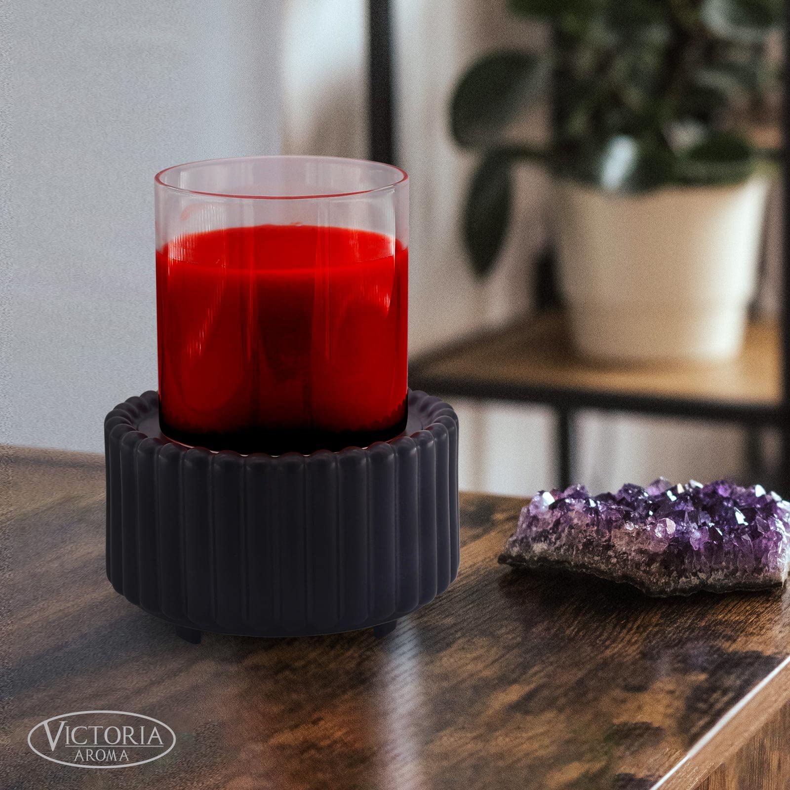 Victoria Aroma ceramic wax melt warmer packaged as a stylish gift-ready decor piece.