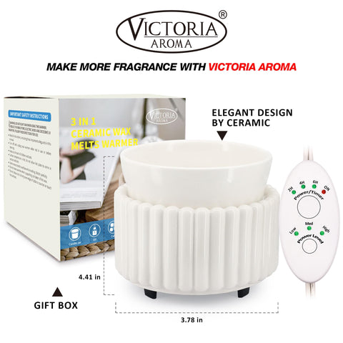 Victoria Aroma compact decor piece adds ambiance with warm light and inviting scent.