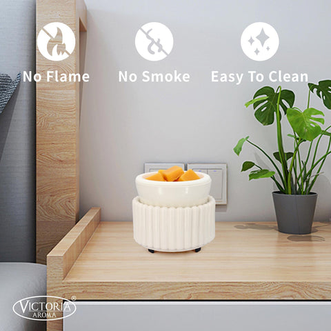 VICTORIA AROMA warming plate close-up highlights steady fragrance diffusion.
