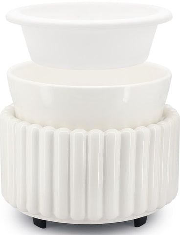 VICTORIA AROMA wax melt warmer front view shows an elegant ceramic design for home fragrance.