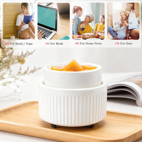VICTORIA AROMA wax warmer displayed in living room for cozy ambiance.