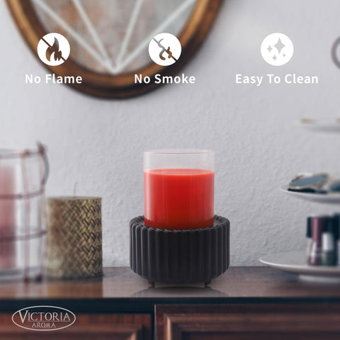 Victoria Aroma wax warmer features a warming plate and on-off switch for easy operation.