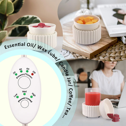 Victoria Aroma timer-enabled wax warmer providing controlled fragrance release for home or office.